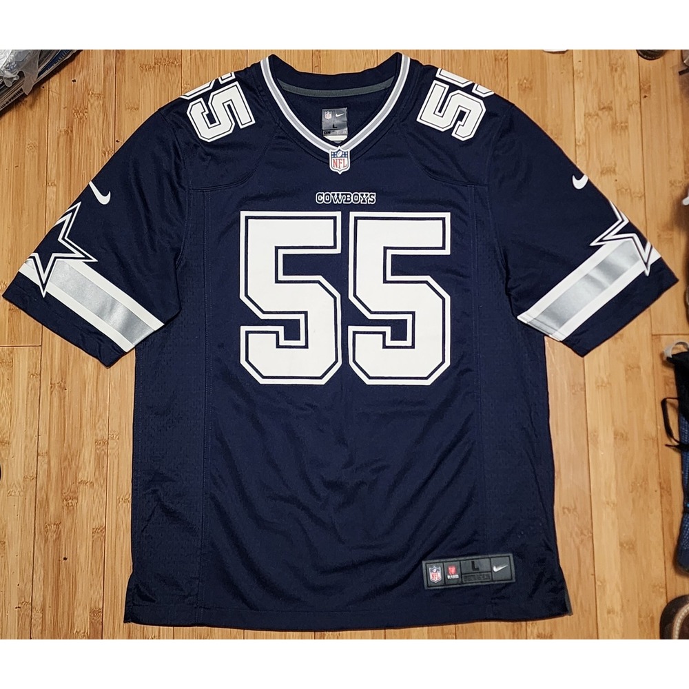 Leighton Vander Esch Dallas Cowboys Nike Navy Blue NFL Jersey Mens Large 55